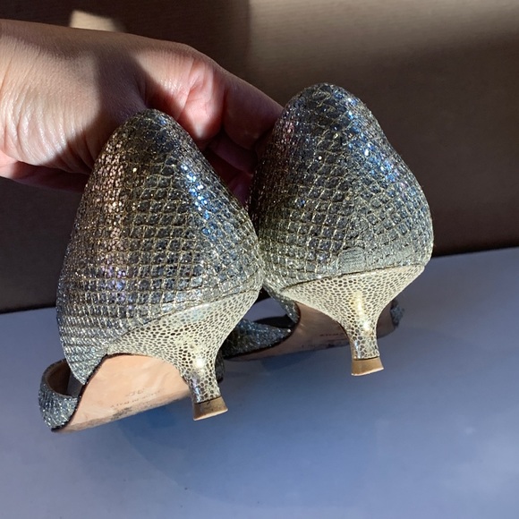 Price reduced!!! Champagne Glitter Jimmy Choo peep toe - Picture 4 of 5